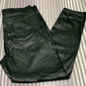 Approach Green Synthetic Leather Pants